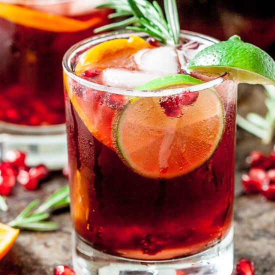 sparkling pomegranate punch