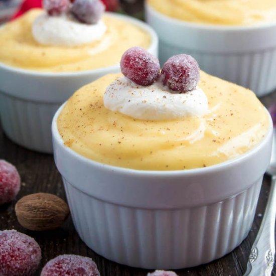 Homemade Eggnog Pudding