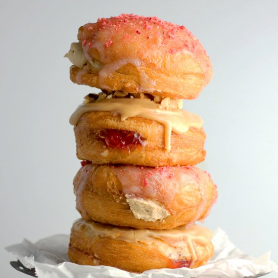 Peanut Butter Jelly Doughnuts