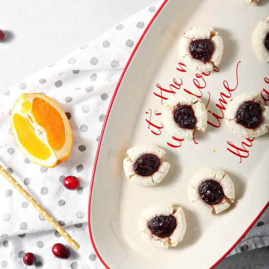 Orange Cranberry Thumbprints