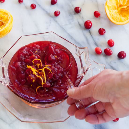 Boozy Cranberry Orange Sauce