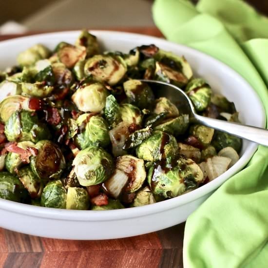 Brussel Sprouts w/ Balsamic Glaze