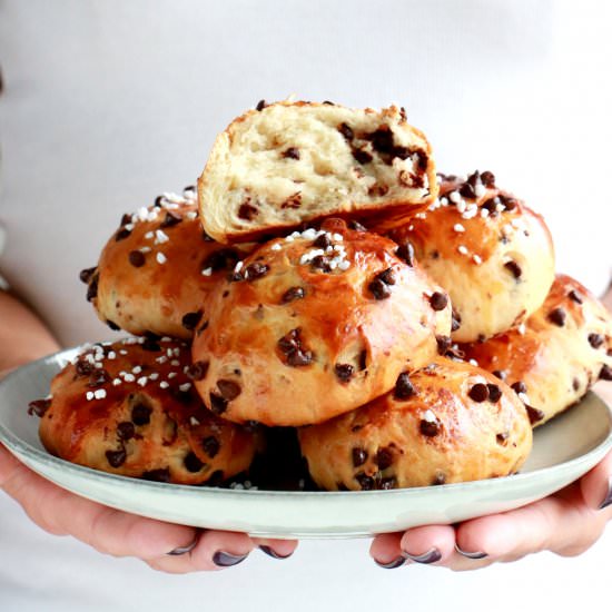 Easy Chocolate Brioche Buns