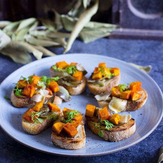 Butternut Squash Bruschetta