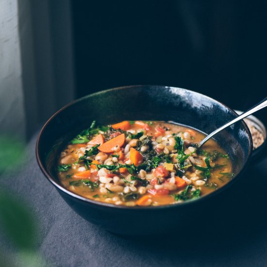 Farro and White Bean Vegetable Soup