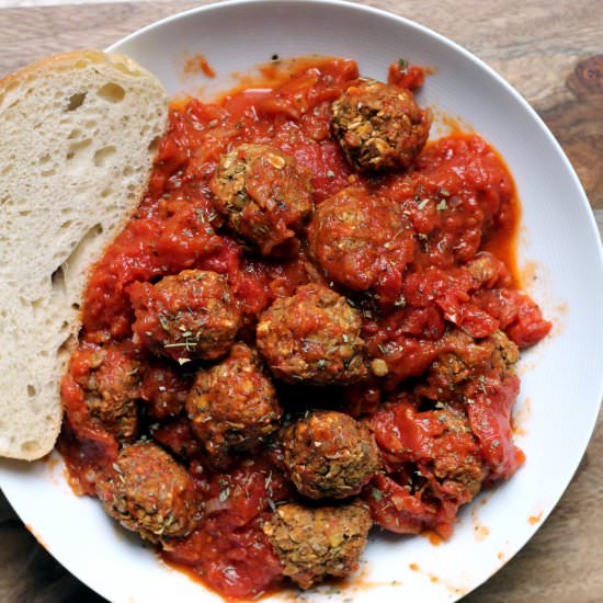 Italian Lentil Meatballs