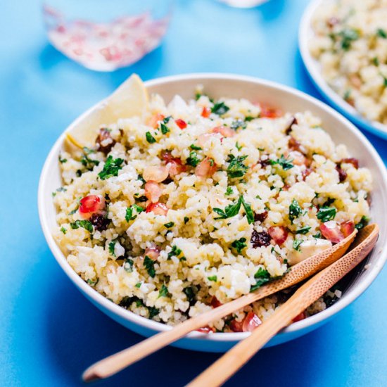 Bulgur Salad w/ Feta & Pomegranate