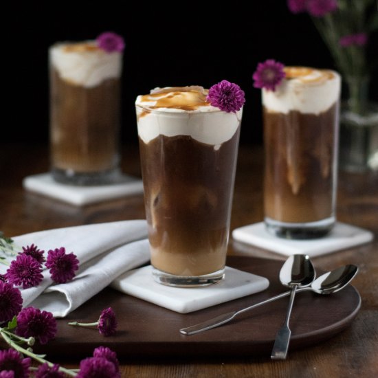 Boozy Carmel Cheese Cream Cold Brew