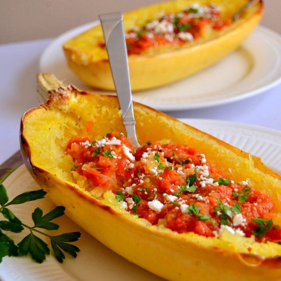 Spaghetti Squash w/ Roasted Tomato