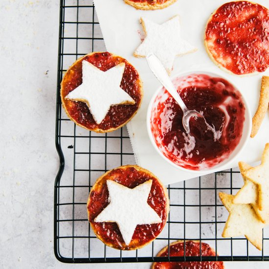 Raspberry Almond Cookies