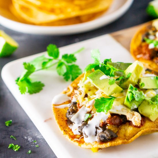 Chicken-Butternut Squash Tostadas