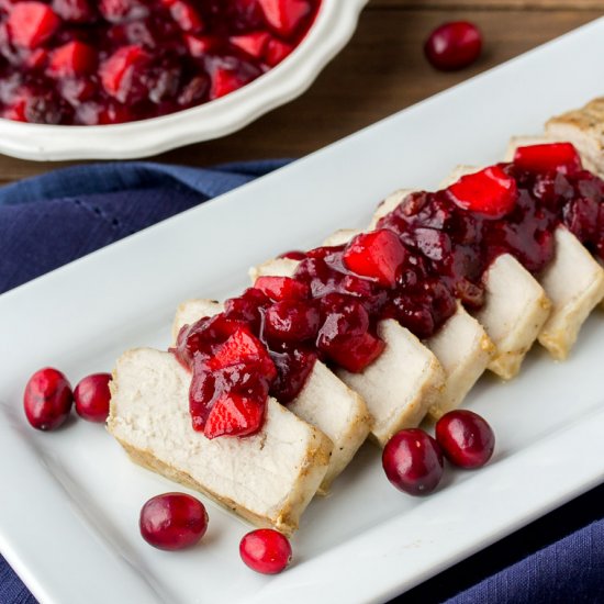 Pork with Cranberry Apple Chutney