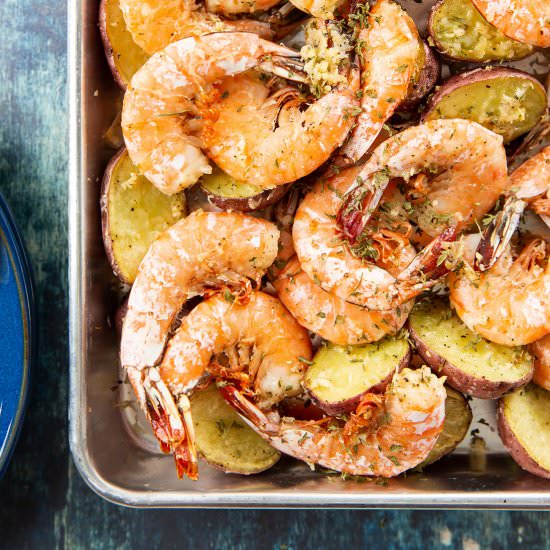 Garlic-Parmesan Roasted Shrimp