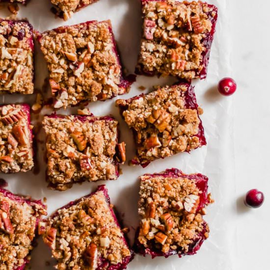 Cranberry Pear Crumble Bars