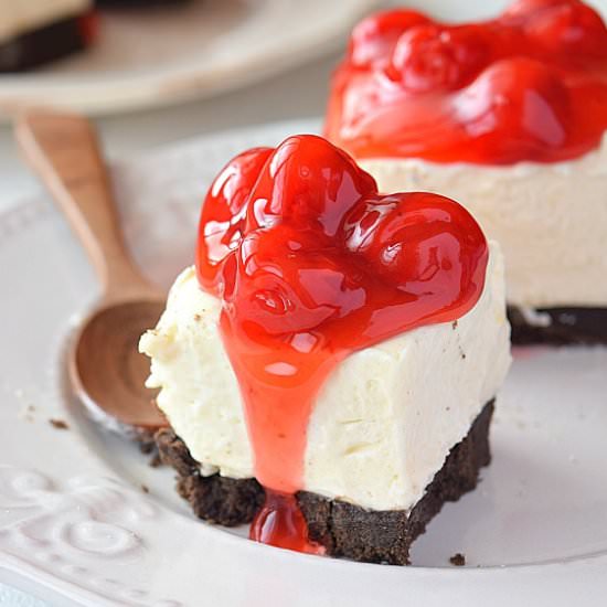 No Bake Cherry Cheesecake Bars