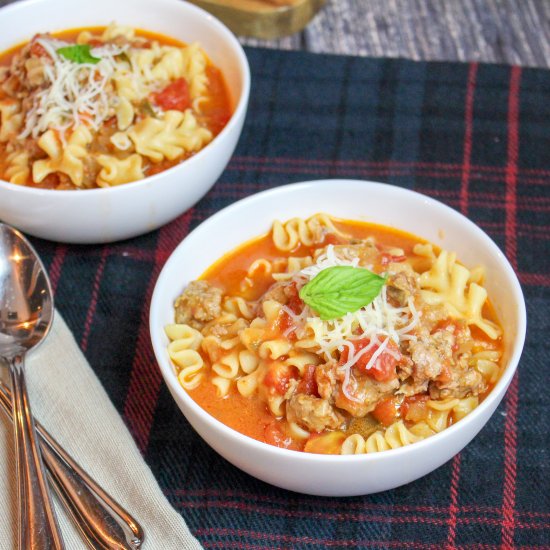 Easy Lasagna Soup