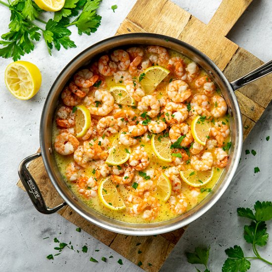 Lemon Chardonnay Shrimp Scampi