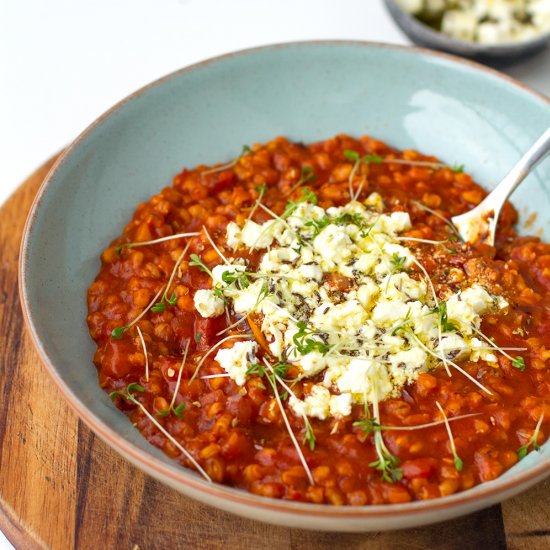 Tomato Barley Risotto – Instant Pot