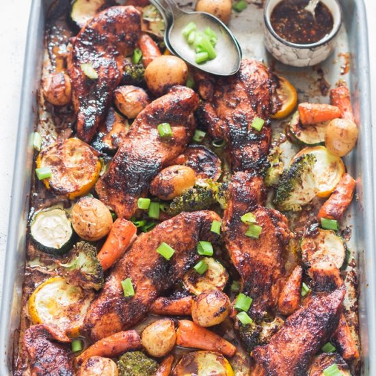 Teriyaki Sheet Pan Chicken Dinner