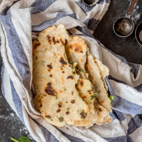 Vegan & GF Garlic Naan