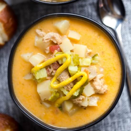 Bacon Turkey Cheeseburger Soup