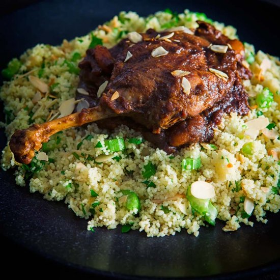 Slow Roast Duck Legs With Dates