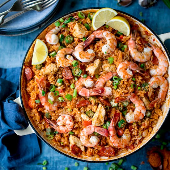 Chicken and chorizo jambalaya