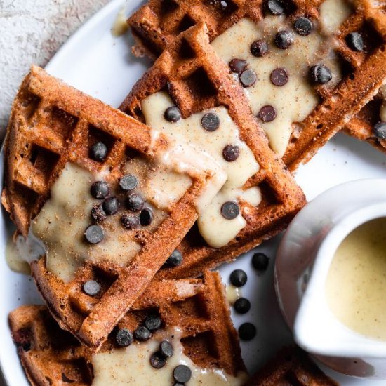 Eggnog Vegan Gluten Free Waffles