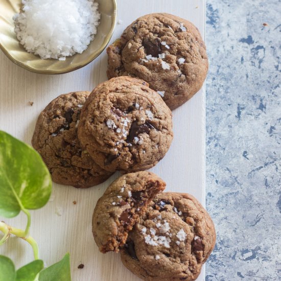 salted caramel choco chunk cookies