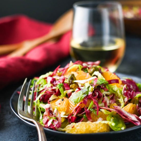 Radicchio Brussels Sprouts Salad