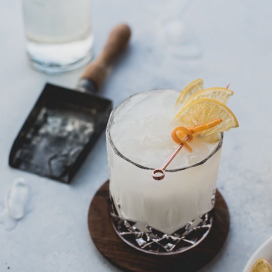 Kefir Gin Fizz Cocktail