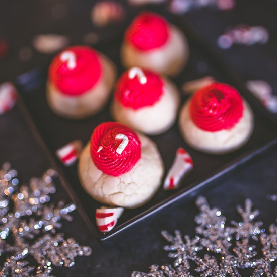 Peppermint Shortbread Cookies