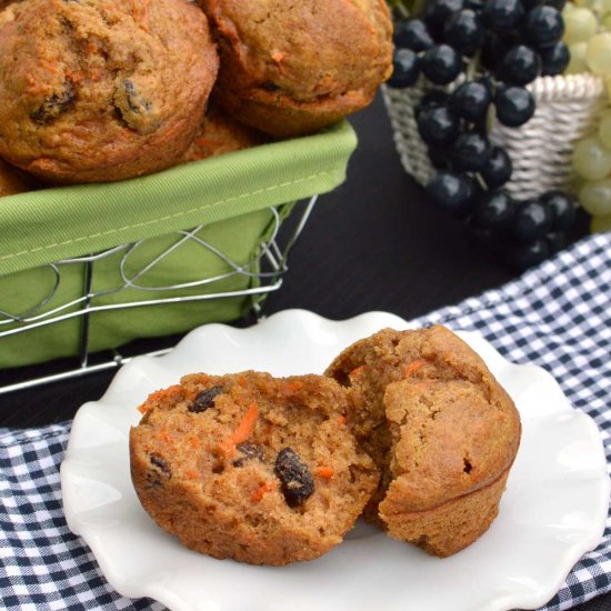 Raisin Carrot Muffins