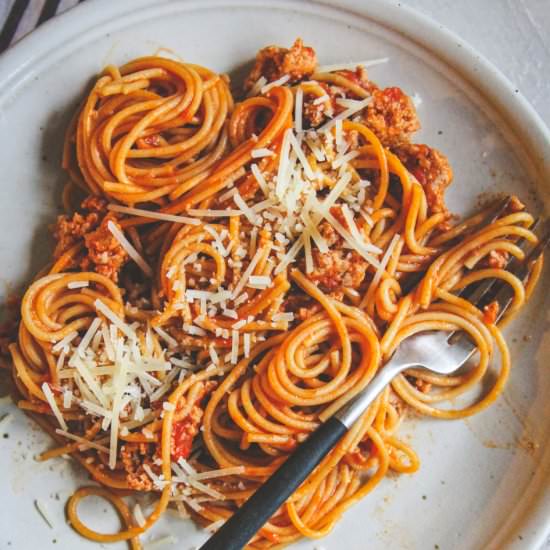 Instant Pot Spaghetti & Meat Sauce