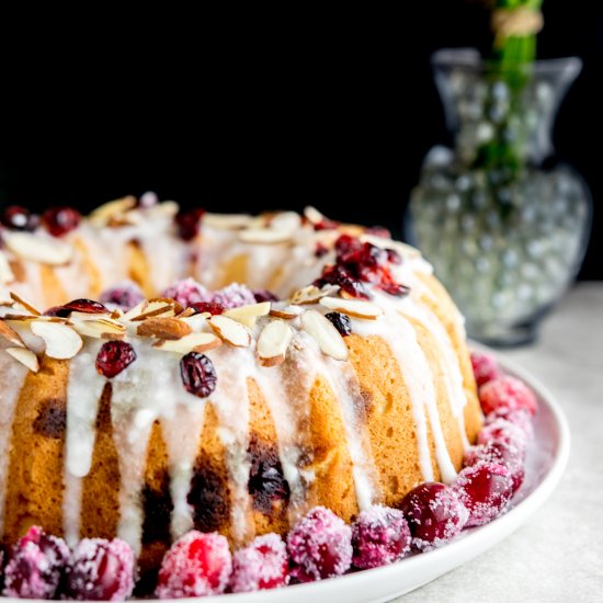 Keto Cranberry Almond Orange Bundt