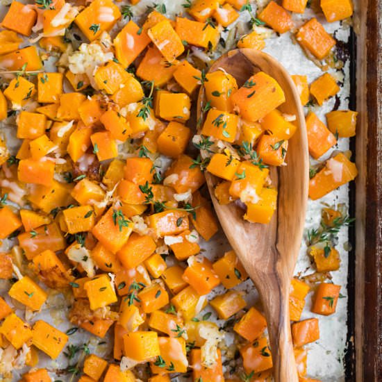 Roasted Butternut Squash Parmesan