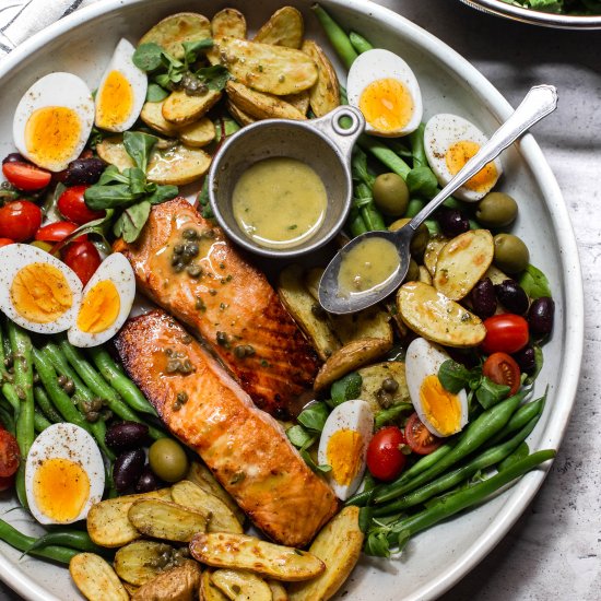 Warm Salmon Nicoise Salad