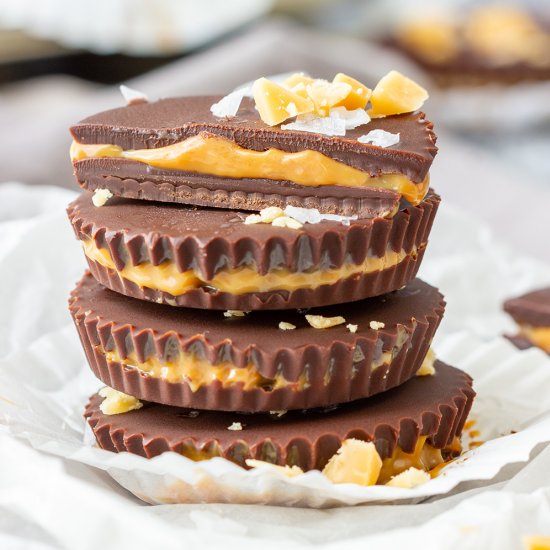 dulce de leche chocolate cups