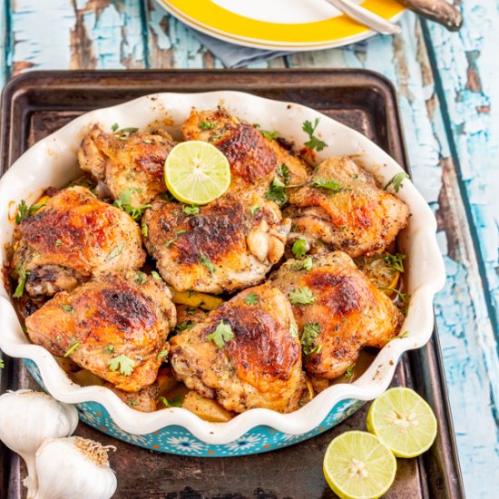 Garlic Butter Baked Chicken Thighs