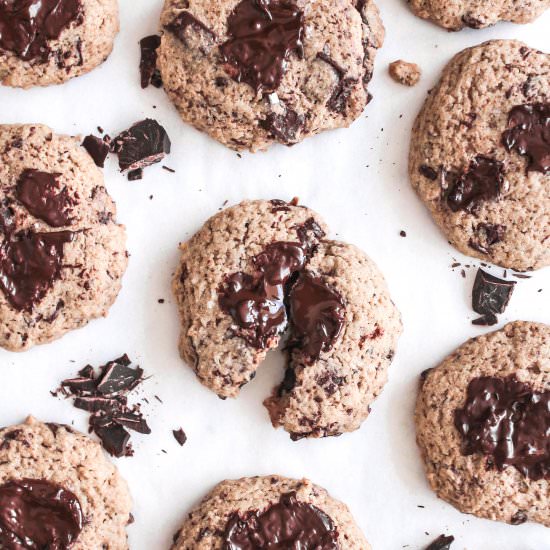 Rye Chocolate Chunk Cookies