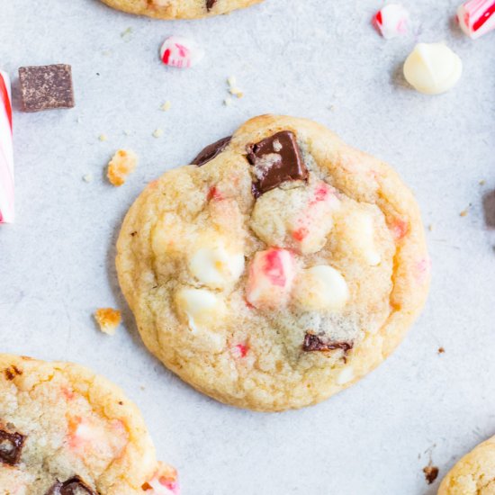 Candy Cane Chip Cookies