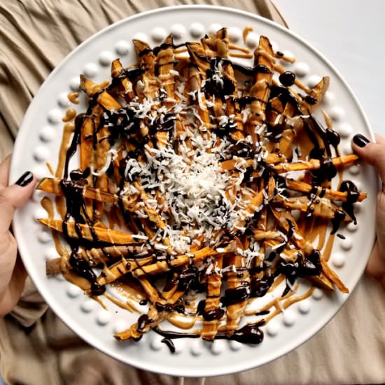 Loaded Dessert Sweet Potato Fries