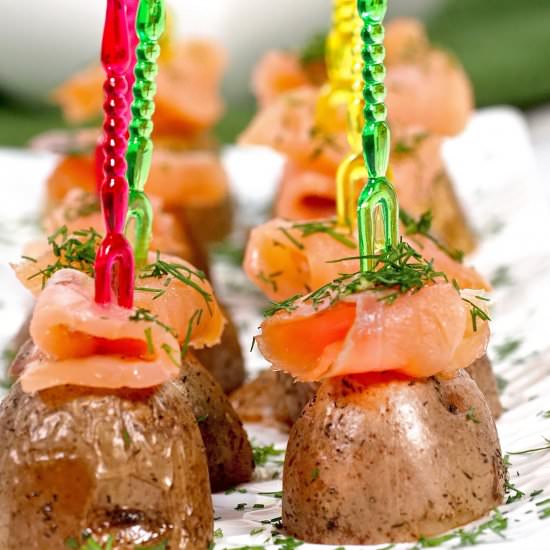 Smoked Salmon Potato Appetizers