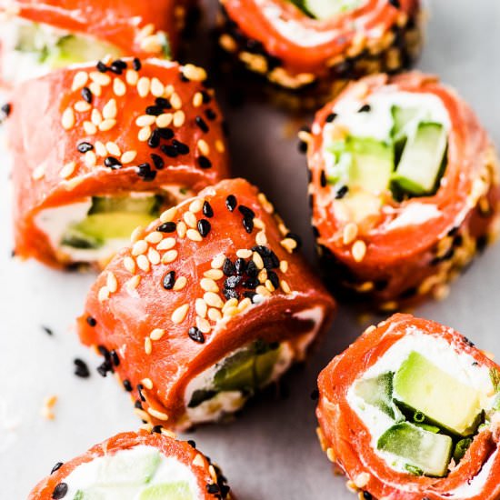 Tzatziki Avocado Salmon Rolls