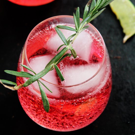 Sparkling Cranberry Lime Cocktails