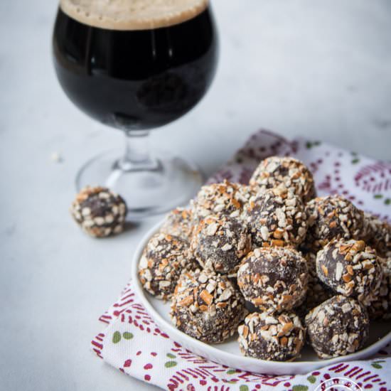 Easy Chocolate Beer Pretzel Truffle