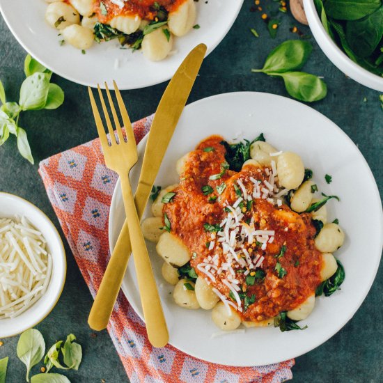 Potato Gnocchi with Vegan Chorizo