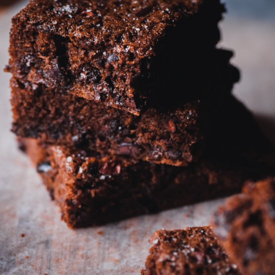 Chai-Spiced Cacao Nib Brownie Bars