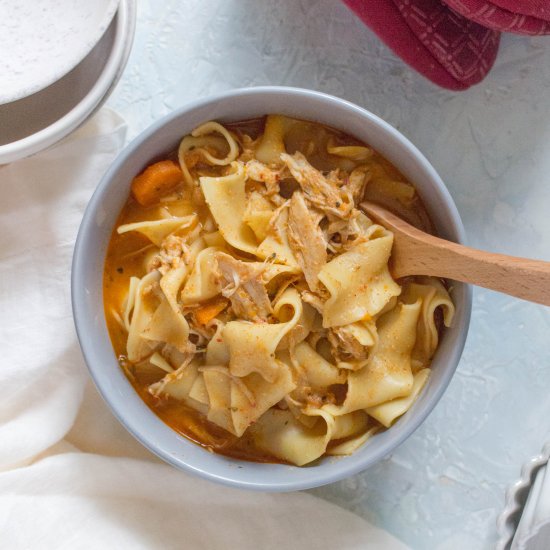 Korean Spicy Chicken Noodle Soup