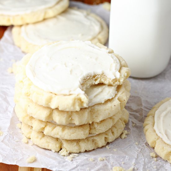 Frosted Eggnog Sugar Cookies